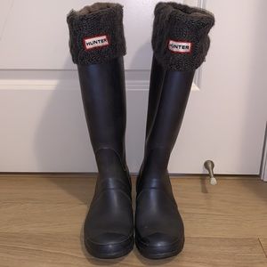 Hunter Boots in pewter purple colour. Size EU 37